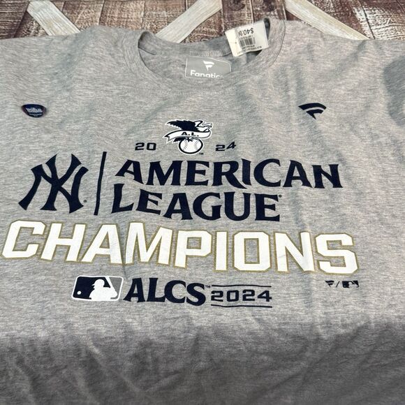 New York Yankees Fanatics 2024 American League Champions Locker Room T-Shirt - Picture 8 of 11
